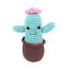 DOGO Pet Fashions Dog Teeth Cleaning Cotton Crochet Squeaky Dog Toy for Small Dog - Cactus