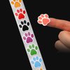 Paw Prints Stickers,(1 Inch/ 500 Stickers) Dog Stickers Dog Puppy Paw Prints Stickers,Colorful Self-Adhesive Labels Animal Decal,Paw Prints Envelope Seal for Classroom Kids (Black+Multi, 1 Inch)