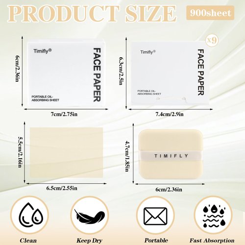 Facial Blotting Papers with Organizer, 1000 pieces Gardenia oil blotting sheets, long-lasting oil control (Cape Jasmine)