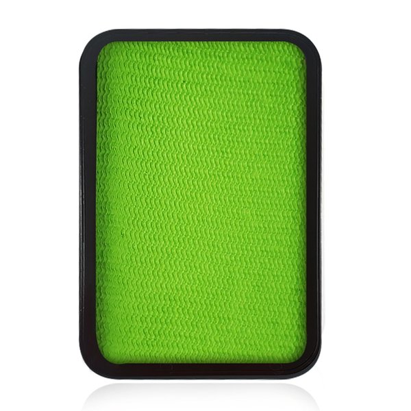 Kraze FX Face Paint Palette Refill - Lime Green Face Paint (10 gm)-Hypoallergenic Non-Toxic Water Activated Professional Halloween Face & Body Painting Makeup Supplies for Kid Safe Adults