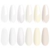 Vishine Milky White Gel Nail Polish Set of 6 French White Cold White Colors Collection UV LED Nail Gel Kit for Home DIY Nail Salon Manicure Nail Art Long-Lasting Varnish 8ml