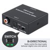 Optical-to-Coaxial OR Coaxial-to-Optical Digital Audio Converter, ROOFULL Bi-Directional Digital Coaxial to/from Optical Toslink SPDIF Audio Converter/Adapter/Repeater