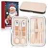 Christmas Stocking Stuffers for Women, Nail Care Kit for Women, 7 PCS Manicure and Pedicure Kit, Manicure Set Women Travel Nail Kit Mini Nail Clipper Set Kit Tool Mens Nail Grooming Kit(Rose Gold)