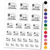 Inspirational Dandelion Just Breathe Temporary Tattoo Water Resistant Fake Body Art Set Collection - Black (One Sheet)