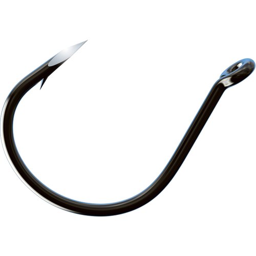 EAGLE CLAW Trokar Wacky Worm Fishing Hook, Black Chrome, 1 (TK97-1)