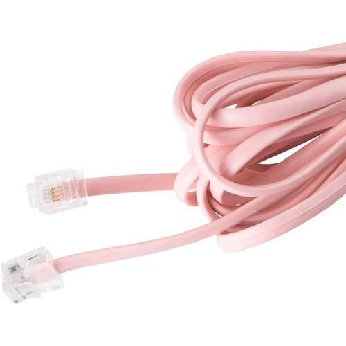 iSoHo Phones: Telephone Cords for Landline Phones – 25FT Phone Cords for Landline Phones to Wall Jack - Superb Sound Quality, Sturdy Materials - Color Ladies Pink - Fits All RJ11 Phone Plug-ins