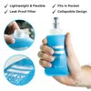 FITLY Soft Flask - 5 oz (150 ml)- Shrink As You Drink Pocket Soft Water Bottle for Hydration Pack/Running Vest- Folding Water Bottle for Running, Hiking, Cycling - Ski Water Bottles (FLASK150)