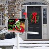 FBCOO Christmas Stink Stank Stunk Welcome Mailbox Cover Magnetic Standard Size 21" x 19", Xmas Gift Black Decorative Post Letter Box Wrap Decor, Funny Holiday Garden Yard Outdoor Decoration