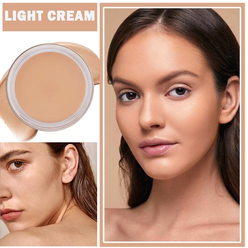 Cream Concealer Makeup Palette Matte Full Coverage Concealer with Brush Color Corrector Correcting Under Eye Concealer Palette for Dark Circles - 02 Light Cream