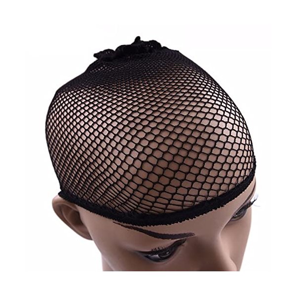 Generic Pure Shea Concepts, Black Mesh Wig Cap, Hair Weaving Cap, Adjustable for Short and Long Hair, 3 Pack