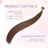 KiiKiiGirl Virgin Remy I Tip Hair Extensions Human Hair #4 Chocolate Brown Real Itip Human Hair Extensions 20Inch Pre Bonded I Tips Human Hair Extensions Invisible Caramel Light Blonde 30G/Pack