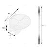 AUEAR, 2 Pack Hand Makeup Mixing Palette Handheld Palette Clear Makeup Cosmetic Palette Nail Art Manicure Palette with 2 Pieces Spatula for Mixing Foundation