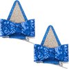Blue Ears Hair Clips, Kids Glitter Hair Bow Barrettes for Toddler Girls, Ideal present for Birthday Decorations, Halloween Cosplay Accessories, Party Supplies