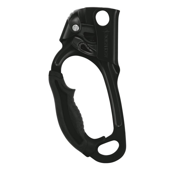 Petzl Ascension Ascender - Ergonomic Handled Rope Ascender for Climbing and Rigging - Black - Left