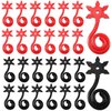 Ninja Party Favors Red and Black Stars Sticky Stretch Ninja Toys Elastic Funny Stars Toy for Ninja Birthday Party Favor Supplies (24 Pieces)