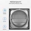 calimaero® VKE 4" Inch Dryer Vent Cover Outdoor Stainless Steel Grille Dryer Vent Exterior Wall Vent Moving Flaps Fits only with Metal Ducts