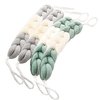 MURRI&MURRDI 4 Packs Long Loofah Back Scrubber for Shower,Body Bath Sponge Ball with Rope Handles,Stretch Exfoliating Mesh Sponge for Men and Women (A-2Grey+2Green)
