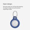 Belkin Apple AirTag Secure Holder with Key Ring - Durable Scratch Resistant Case With Open Face & Raised Edges - Protective AirTag Keychain Accessory For Keys, Pets, Luggage, Backpacks - Blue
