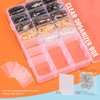 Small Elastic Hair Ties, TsMADDTs 2000 Pcs Hair Rubber Bands with Organizer Box, 7 Natural Colors Clear&Black&Brown Elastic Hair Ties with Hair Tail Tools, Rat Tail Comb