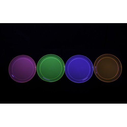 Party Essentials Hard Plastic 9-Inch Round Party/Luncheon Plates, Assorted Neon, 20-Count
