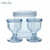 HealthAndYoga™ ChillEyes Transparent Eye Wash Cups for Safe, No-Pressure Eye Cleansing - with Storage Container - Eye Shaped Rim, Snug Fit (2 Pcs.)