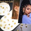 VENOFEN 40PCS Hair Jewelry for Braids Gold Braid Clips Non-Piercing Ear Cuffs Multi Style Dreadlock Jewelry Metal Loc Braids Accessories Hair Decoration for Women and Girls