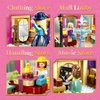 Sluban 6-12 Girl Friends Fashion Shop Building Sets, Princess Shopping Mall Store House Kits with a Horse Car, 7 Doll Minifigures, Compatible with Lego, Birthday Thanksgiving Girls 6-12 Gifts