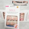 48Pcs Black French Tips Press on Nails and Toes Nails with Simple Design, Glossy Nude Medium False Nails Gel Glue on Nails, Manicure Art Acrylic Fake Nails Stick on Nails for Coquette Women Girls