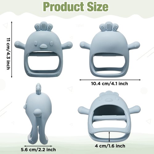 6 Packs Baby Teether Toy Silicone Teething Toys for Babies 0-12 Months Baby Pacifier Baby Chew Toys Anti Dropping Wrist Hand Teethers Mitten for Sucking Needs Soothing