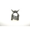 Generic Small mini silver metal gray blue rose flower crystal hair claw bridal clip