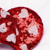 Mouse Ears Headbands Glitter Bow Valentines Day Headband Red Sequin Hair Band with Heart Patterns, Mouse Ears Hair Hoop Party Hair Accessories for Girls Women New Year Wedding Birthday Gift 1PCS