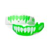 Battle Fangs Football Mouthguard – Sports Mouth Guard with Removable Strap – Protector Mouthpiece Fits With or Without Braces on Teeth – Adult & Youth Mouth Guard Sizes, 2 Pack, Youth (Age 9 & Below), Neon Green/White