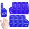24 Pieces Sports Fan Foam Finger, Mini Foam Finger, Sports Party Favors, Mini Foam Finger #1, Baseball Football Soccer Team Cheerleader Gifts for Sports Themed Birthday Party Supplies. (Blue)