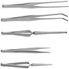 Steelman 5-Piece Utility Tweezer Set for Automotive, Electronics, and Hobby Use, Includes Angled, Self-Closing, Heat-Resistant, and Pointed Tips