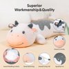 Mewaii Cow Plush Body Pillow, 25" Kawaii Milk Cow Stuffed Animals Squishy Cute Long Plushies Cuddle Pillow for Kids, Birthday Gifts for Women, Girls and Males