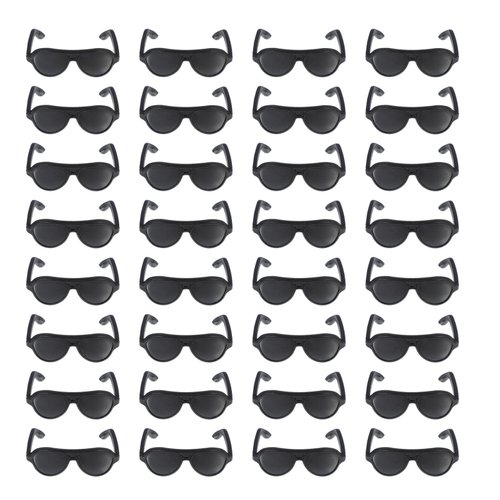 Toddmomy Mini Doll Glasses Mini Sunglasses 80pcs Doll Sunglasses Black Mini Glasses Doll Black Sunglasses Mini Sunglasses for Crafts Miniature Dollhouse Accessories