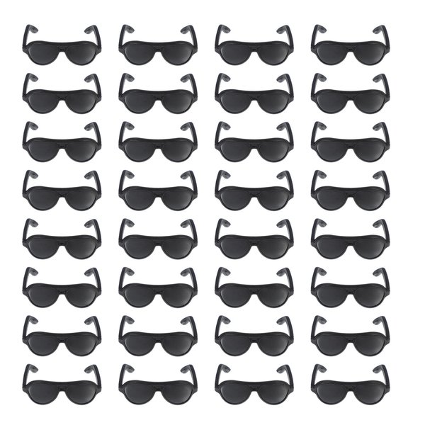 Toddmomy Mini Doll Glasses Mini Sunglasses 80pcs Doll Sunglasses Black Mini Glasses Doll Black Sunglasses Mini Sunglasses for Crafts Miniature Dollhouse Accessories