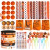 Basketball Party Favors Set 72 PCS Basketball Slap Bracelets Straws Tattoo Stickers Mini Stress Ball Silicone Bracelets Gift Bags for Kids Adults Sports Basketball Birthday Gift Classroom Rewards