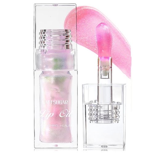 Magic Color Changing Lip Oil, Plumping Moisturizing Color Changing Lip Gloss Oil, Long Lasting Nourishing Non-sticky Fresh Texture. (Pearlescent Color Changing)