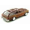 1979 Chrysler Lebaron Town & Country Wagon, Red with Woodie Siding Motormax 73331 - 1/24 Scale Diecast Model Car, unisex-adult