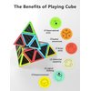 Speed Cube Set, Carbon Fiber Sticker Puzzle Cube Bundle Magic Cube Set of 2x2x2 3x3x3 Pyramid Speed Cube, Birthday Party for Kids Teens Adults