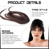 FERCAISH Front Hair Bangs Wigs Hair Clip, Front Hair Bangs Fringe Hair Extensions with Temples Wigs Synthetic Wigs Headband for Women Girls (Dark brown)