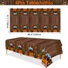 Hegbolke 4 Pack Western Tablecloths - Western Cowboy Birthday Table Cover Wild West Theme Saloon Yeehaw Scene Setters Tablecloth for Western Theme Baby Shower Birthday Party, 86 x 51 Inch