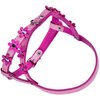 Genuine Leather Dog Harness Daisies for Toy and Small Breeds Padded (Pink, X-Small: 11.5"-13.5" Chest)