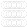 24 Pack Shower Curtain Rings, Rustproof Decorative Shower Curtain Hooks Metal Round Shower Ring Hooks for Bathroom Shower Rod (A-White)