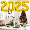 New Years Eve Party Supplies 2025, 40" Gold Number 2025 New Year Helium Balloons for Boys Girls, Class of 2025 Graduation Mylar Foil Balloons for Men Women New Year Celebration Prom Party Decorations