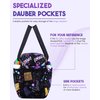 Bingo Bag with Pockets for Bingo Daubers Dabbers Dobbers Black Bingo Bag for Bingo Stuff Supplies Bingo Game Accessories for Bingo Lovers Players Bingo Prizes for Adults Seniors Elderly Juego de Bingo