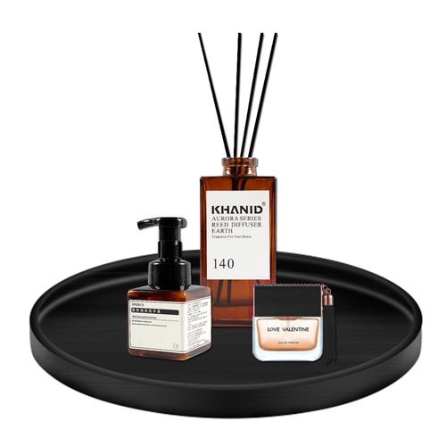 Bathroom Vanity Tray Wood Tray - for Counter Wood Small Bathroom Decorative Tray, Dresser Top Perfume Tray for Home Decoration 9.5 Inch