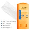 VGO Clear Sunscreen Stick Spf 50+ Provides Broad Spectrum UVA/UVB Protection with a Lightweight Formula - Ideal for Both Face & Body, Equipped with Hands-Free Application Convenience.
