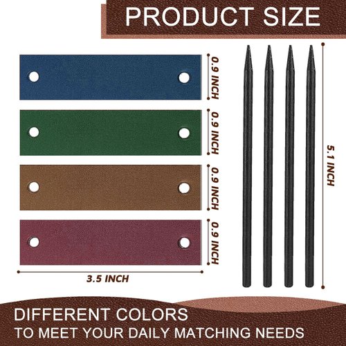 Leather Hair Wrap Ponytail Holders Leather Hair Ties - Long Hair Ponytail Holder Accessories for Men and Women